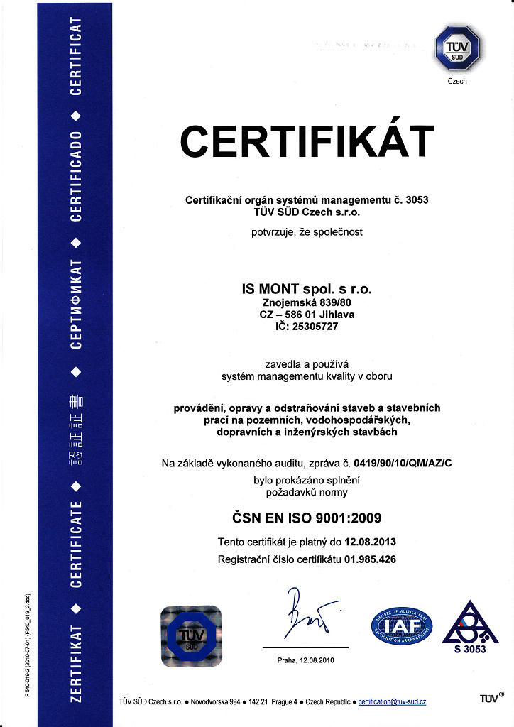 ČSN EN ISO 9001:2009